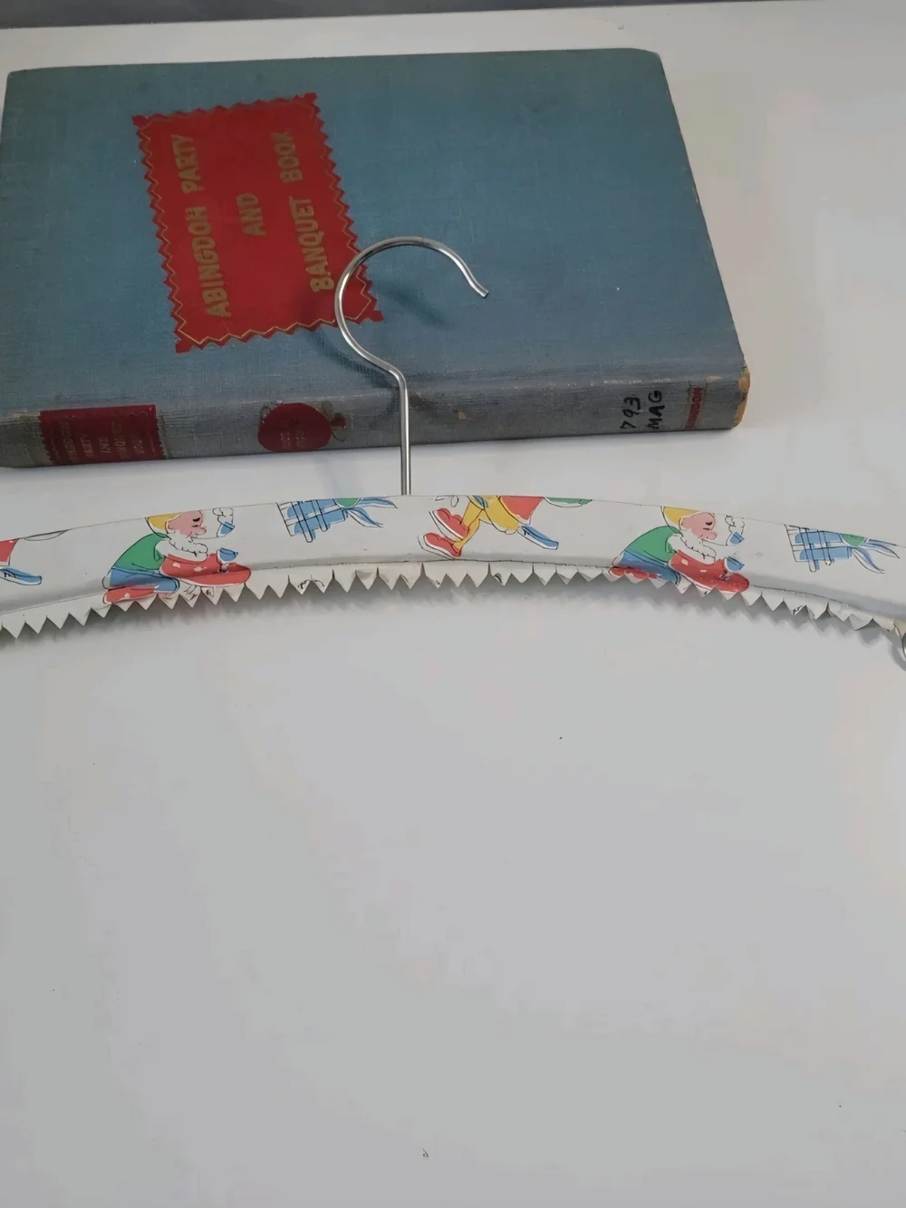 Children's Printed Padded Hangers - White with Multicolor Cartoon Print
